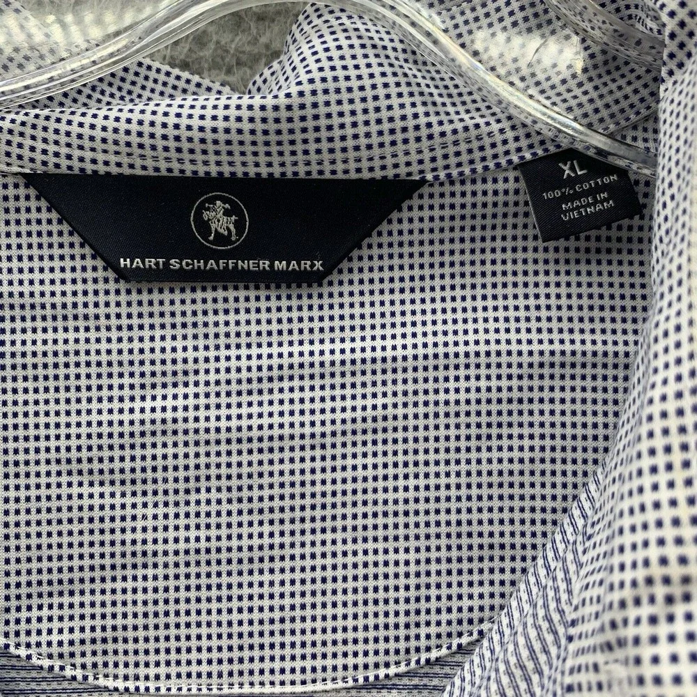 Hart Schaffner Polo Shirt Men's‎ XL Gray Geometric Casual Golf Preppy Gorpcore